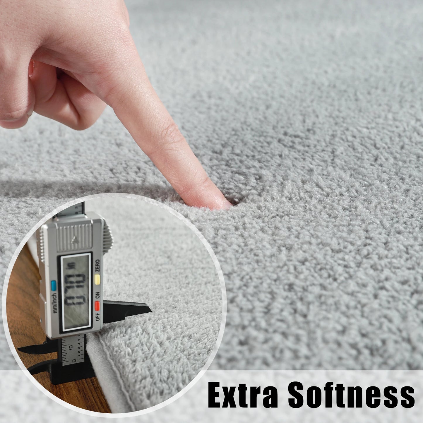 NOAHAS Gray Soft Rugs for Living Room Long Hair Lounge Carpet In The Bedroom Furry Decoration Nordic Fluffy Floor Bedside Mats