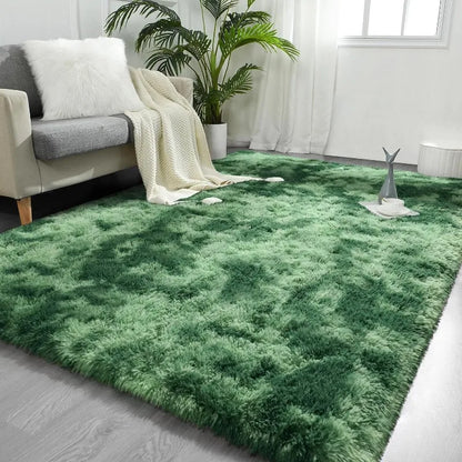 Feet Large Area Rugs, Tie-Dyed Light Grey Shaggy Rug Fluffy Throw Carpets, Ultra Soft Plush Modern Indoor Fuzzy Rugs