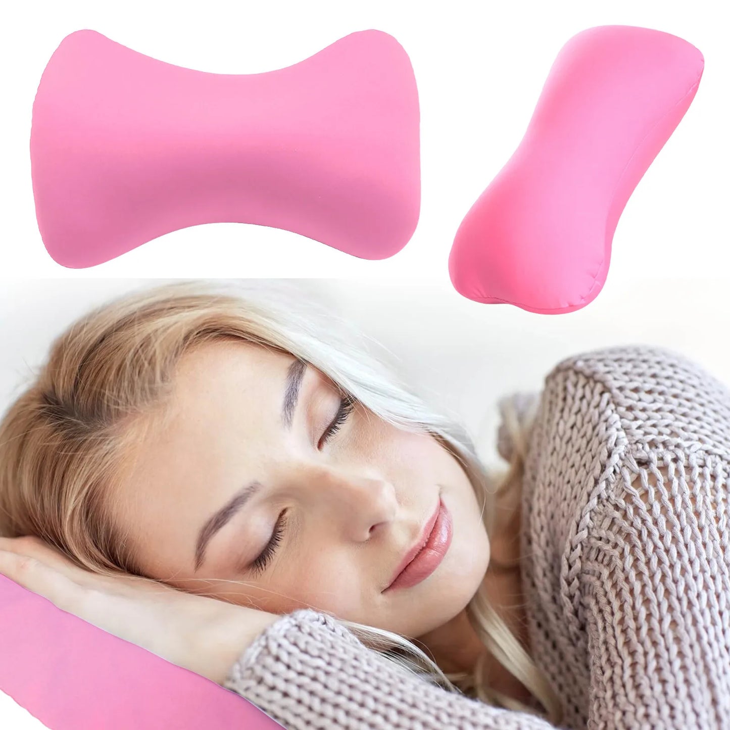 1PC Soft Mini Bone Type Headrest Roll Pillow