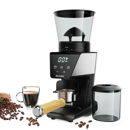 Biolomix Conical Burr Coffee Grinder with Digital Timer Display, 31 Precise Settings for Espresso/Drip/French press/Cold Brew