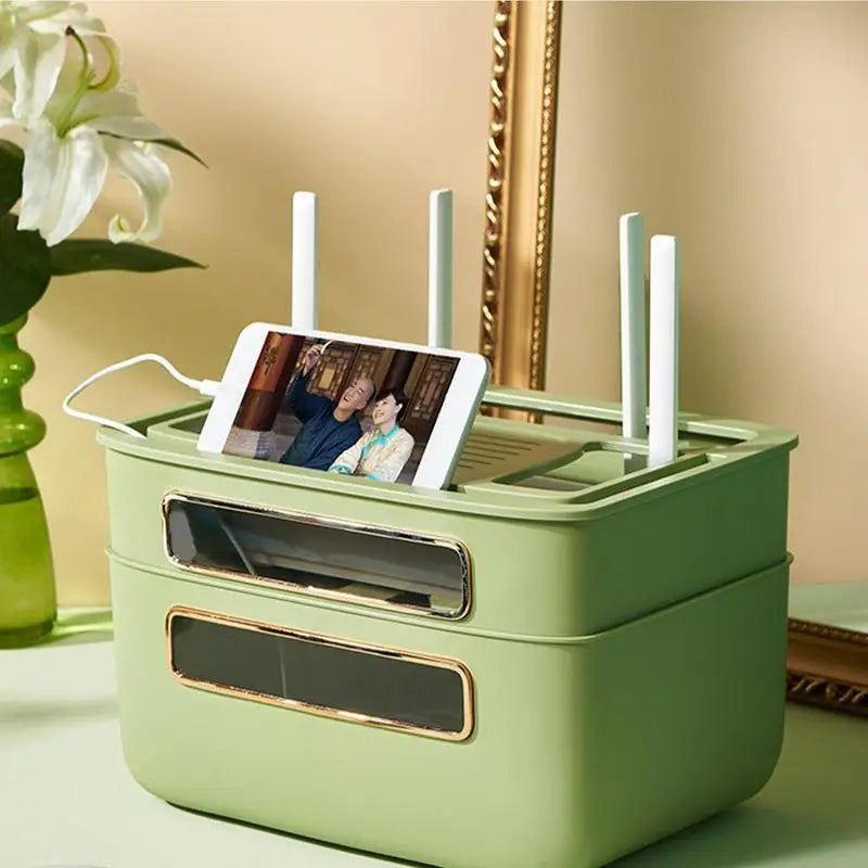 Multipurpose WiFi Router and Modem Storage Box