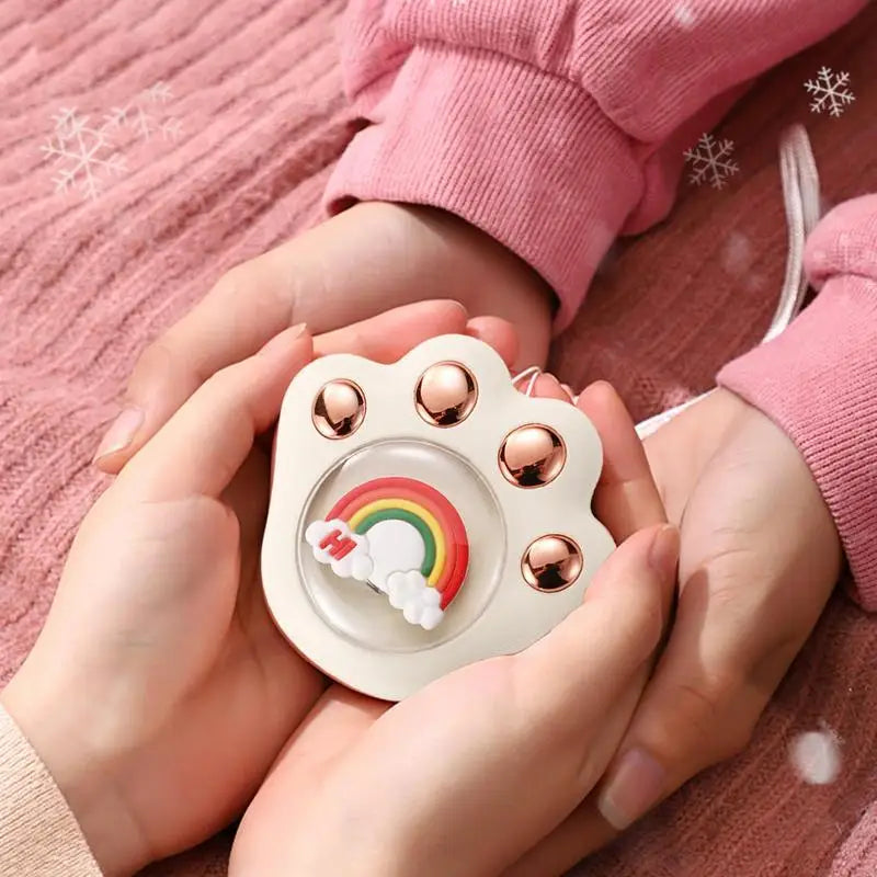 Cute Cat Claw Hand Warmers with 3 Heating Gears 1500mAh USB Charging Heater With Night Light Great Holiday Gift for Friends