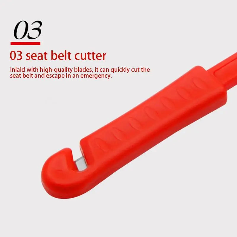 Car Safety Hammer Emergency Glass Window Breaker Seatbelt Cutter Essential 2-in-1 Vehicle Escape Tools Car Accessories