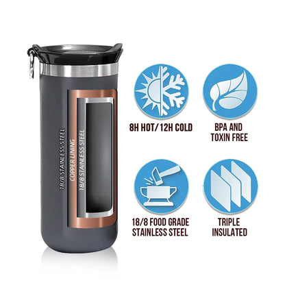 Thermos Bottle Cup Thermal Thermal Coffee Mug Stainless Steel Leakproof Insulated Double Wall Tumbler Vacuum Flasks Drinkware