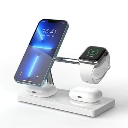 4 in 1 Qi Wireless Charger Stand For iPhone 14 13 12 Samsung Fast Charging Station for iWatch Galaxy Watch 5 4 3 Airpods Pro 2 3