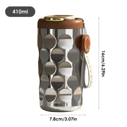 410ml Temperature Display Coffee Cup Smart Thermos Camping Travel Coffee Mug Stainless Steel Thermal Cup Leakproof Water Cup