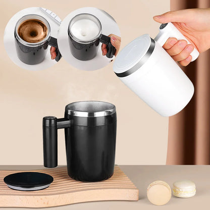 Automatic Self Stirring Magnetic Mug Rechargeable Stir Cup Stainless Steel Coffee Mixing Cup Blender Smart Mixer Thermal Cup