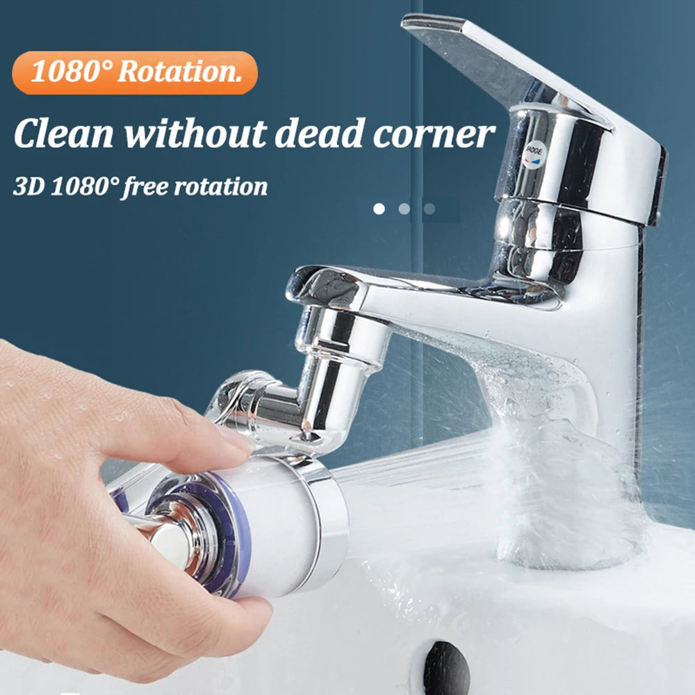 New 1080° Universal Rotation Faucet Sprayer Head for Washbasin Faucet Extender Splash Bubbler Nozzle Kitchen Tap 22/24mm Adaptor