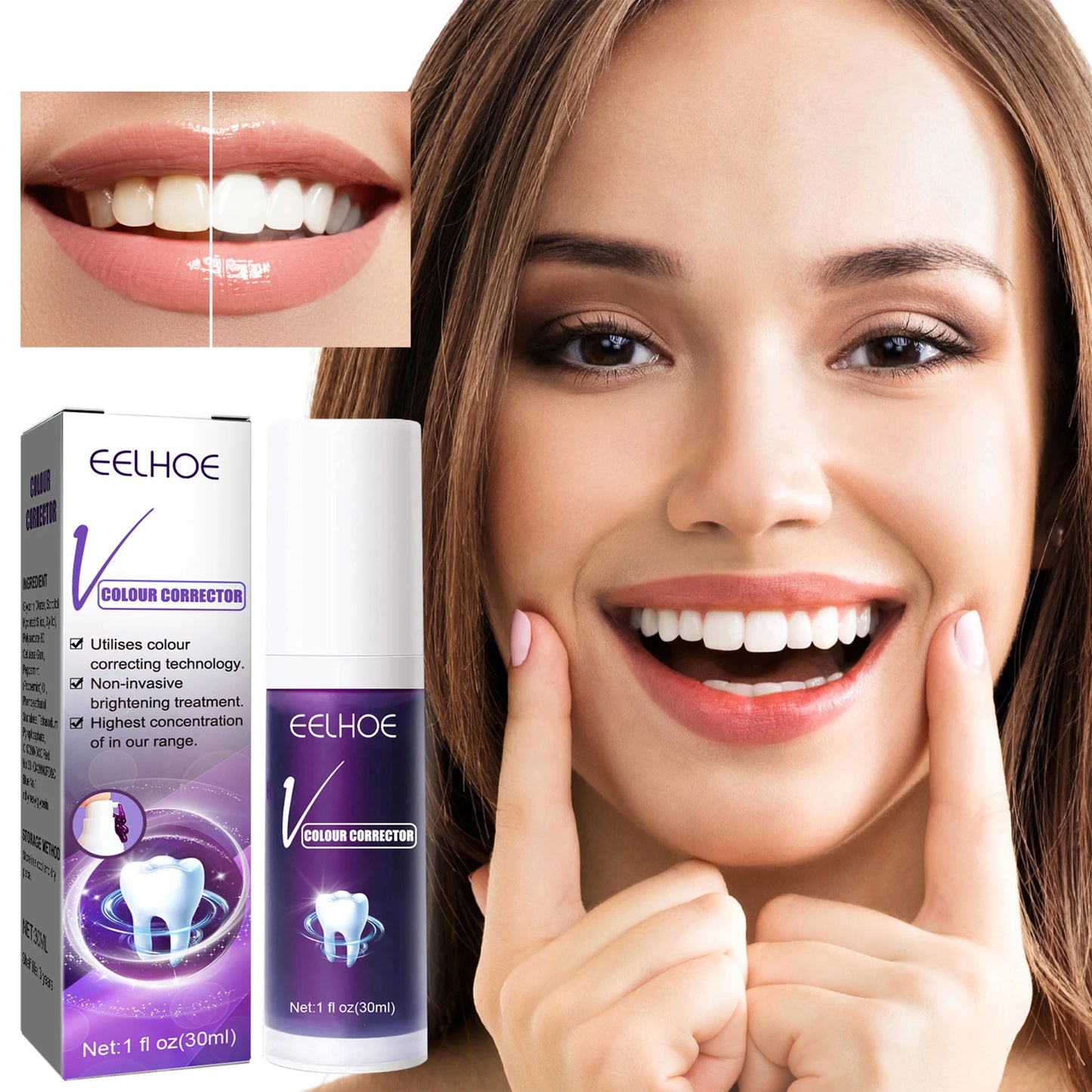 Teeth Cleansing Whitening Toothpaste Removes Stains Tooth Oral Hygiene Cleaning Toothpastes Mouth Breathing Freshener 30ml