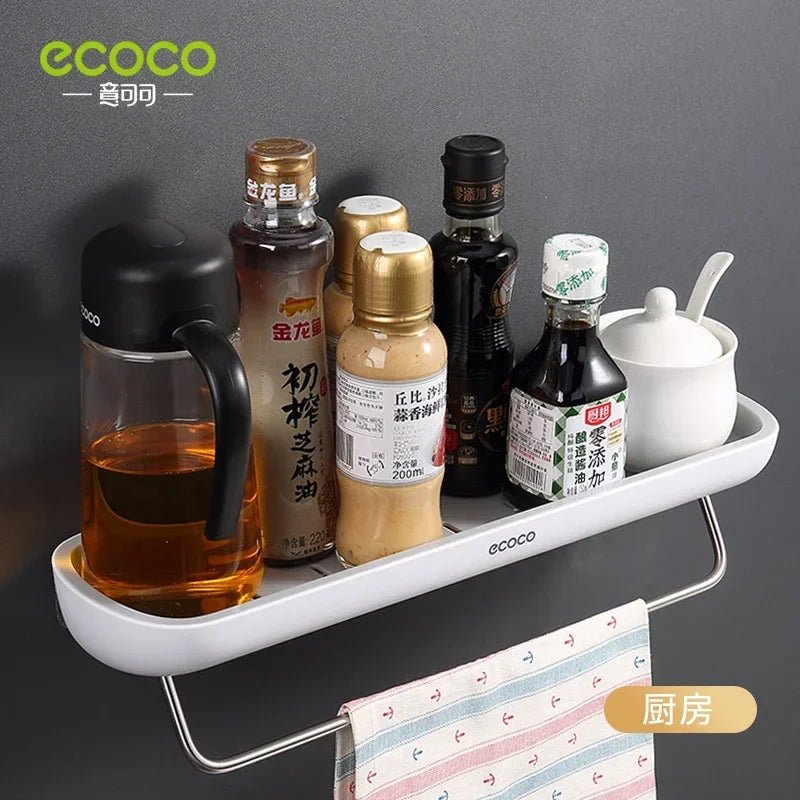 ECOCO Bathroom Shelf Shower Storage Organizer, Caddy Organizer, Wall Mount Shampoo Rack