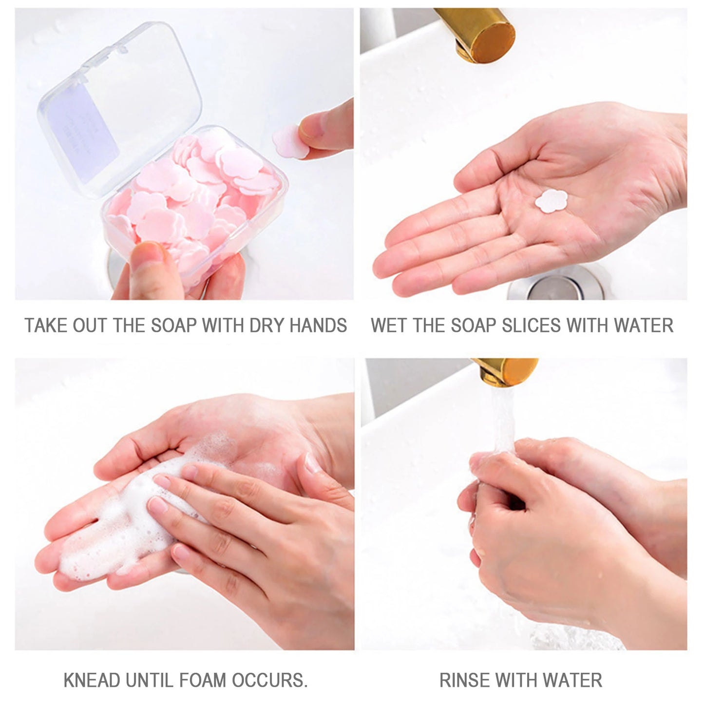 Soap Paper SheetsPortable Travel Paper Soap Skin Friendly And Water Soluble Travel Soap Flakes For Hiking Camping Outdoor