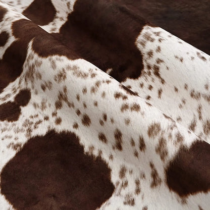 American Style Cowhide Carpet Cow Print Rug for Bedroom Living Room Cute Animal Printed Carpet Faux Cowhide Rugs for Home Decor