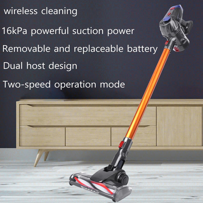 Wireless Handheld Vacuum Cleaner 15kPa Powerful Suction 150W Dual Motor LED Lighting Electric Sweeper Cordless Home Dust Cleaner