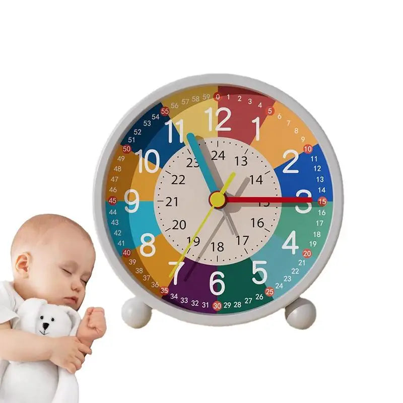 Children Educational Alarm Clock Bedroom Children Room Desktop Early Education Small Alarm Clock Mute Children Clock USB Charge