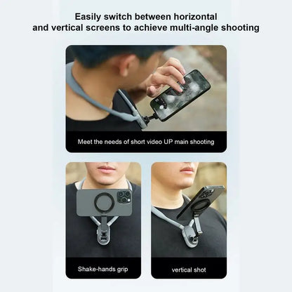 Cell Phone Holder Around Neck Hands-Free Cell Phone Stand Lazy Mobile Phone Mount Phone Holder Stand Video Recording For Short