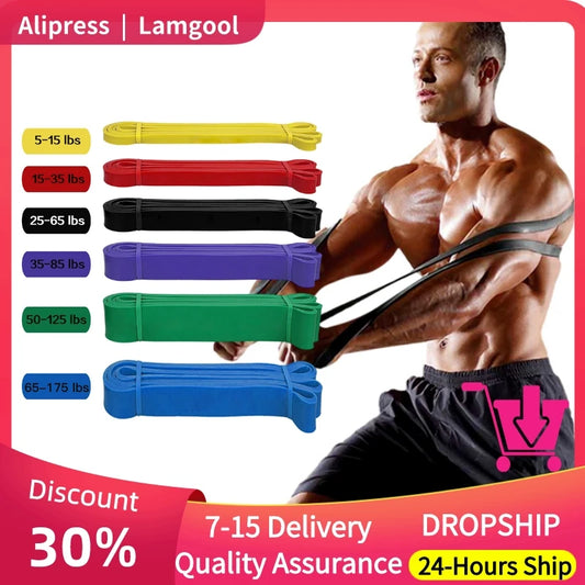 Resistance Band 20Cm Long Exercise Bands for Sports Pull Up Yoga Stretch Expander Loop Fitness Tape Training Elastic Rubber Gum