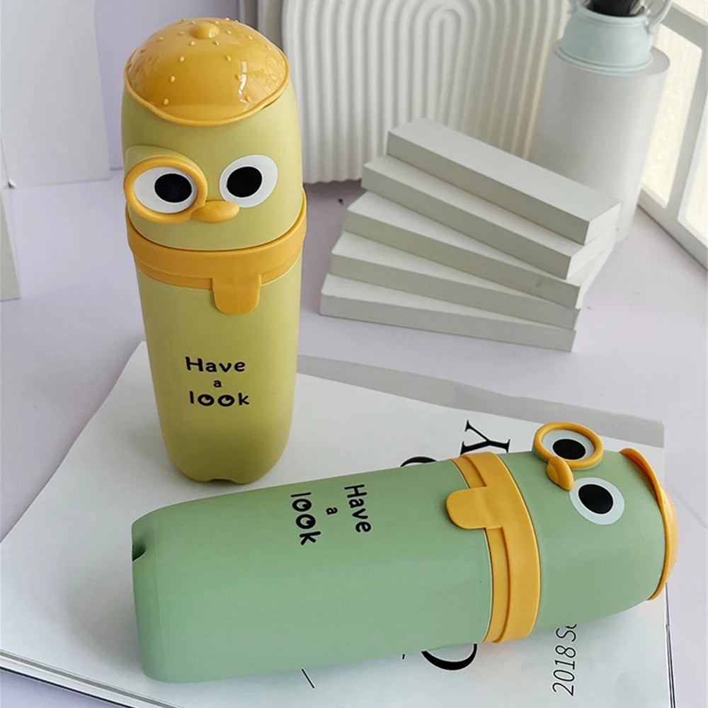 Smooth Travel Toothbrush Cup Cute Design Toothbrush Holder Moisture Proof Cartoon Kit Convenient No Leakage Dust-proof