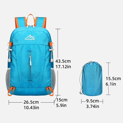 Portable Foldable Backpack Hiking Daypack Folding Mountaineering Bag Ultralight Outdoor Climbing Cycling Travel Knapsack Unisex