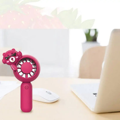 Mini Handheld Fan 3 Speed Adjustable Bear Rechargeable Fan