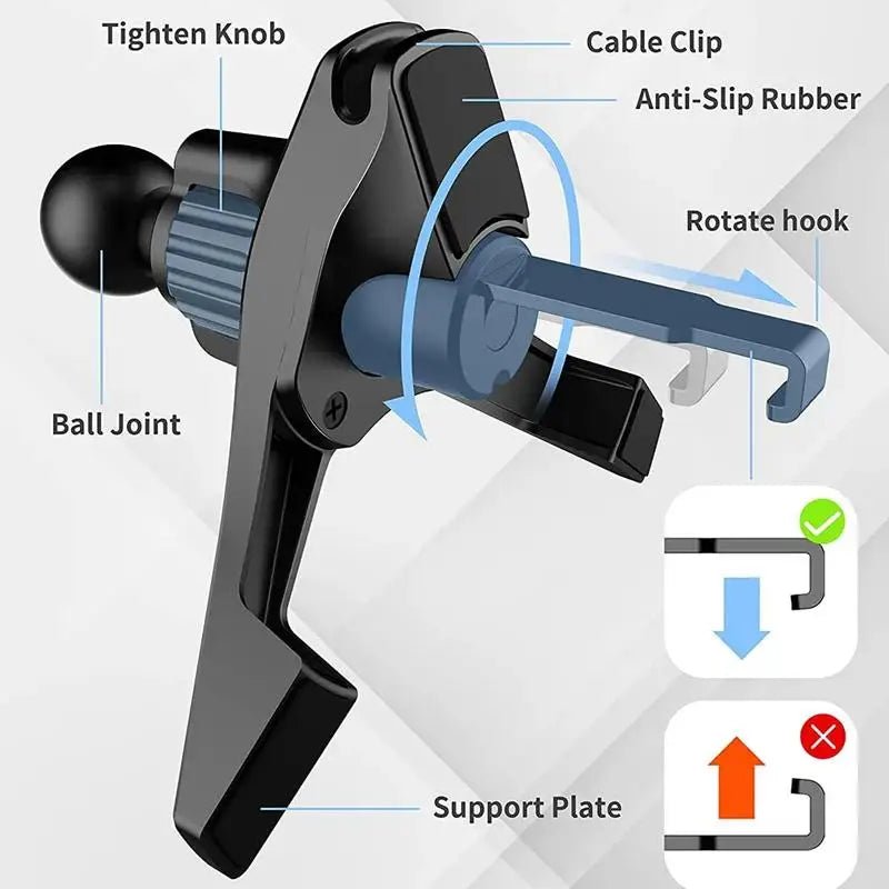 Phone Holder Car Cell Phone Mount Cradle For Car Accessories Air Vent Rotatable Cell Phone Auto Mount Mobile Support For The Car