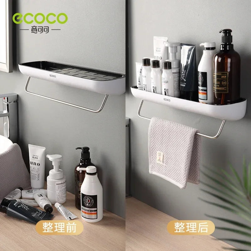 ECOCO Bathroom Shelf Shower Storage Organizer, Caddy Organizer, Wall Mount Shampoo Rack