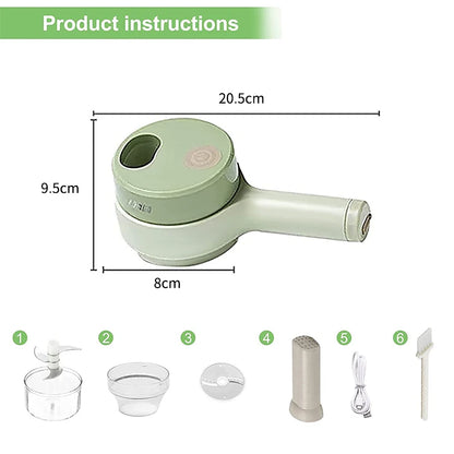 Portable Electric Vegetable Chopper Wireless Food Processor Garlic Chopper Pepper Chili Onion Ginger Mud Masher Cutter Slicer