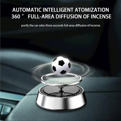 Car Solar Air Fresheners Creative Suspending Football Car Perfume Decoration Solar Energy Rotating Car Air Fragrance Football