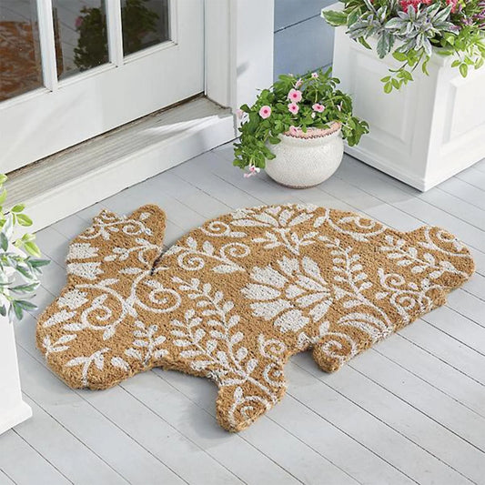 Happy Easter Funny Rabbit Shaped Doormat Theme Doormat For Entrance Way Welcome Mat With Slip Rubber Back Home Kitchen Rugs