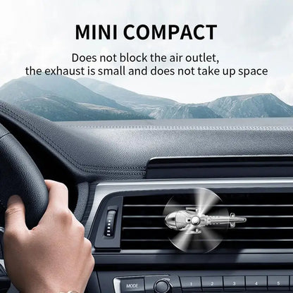 Solar Car Air Freshener Helicopter Fragrance Auto Flavoring Supplies Propeller Rotating Perfume Diffuser Car Accessories