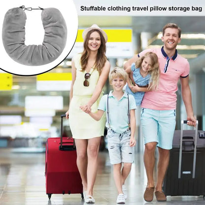 Stuffable Clothing Travel Neck Pillowcase