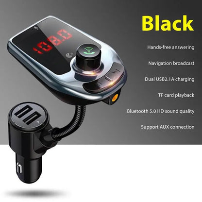 Car Transmitter Blue Tooth-compatible Aux Adapter Transmitter Wireless Radio Adapter Car Kit With Dual USB Charging Car Charger