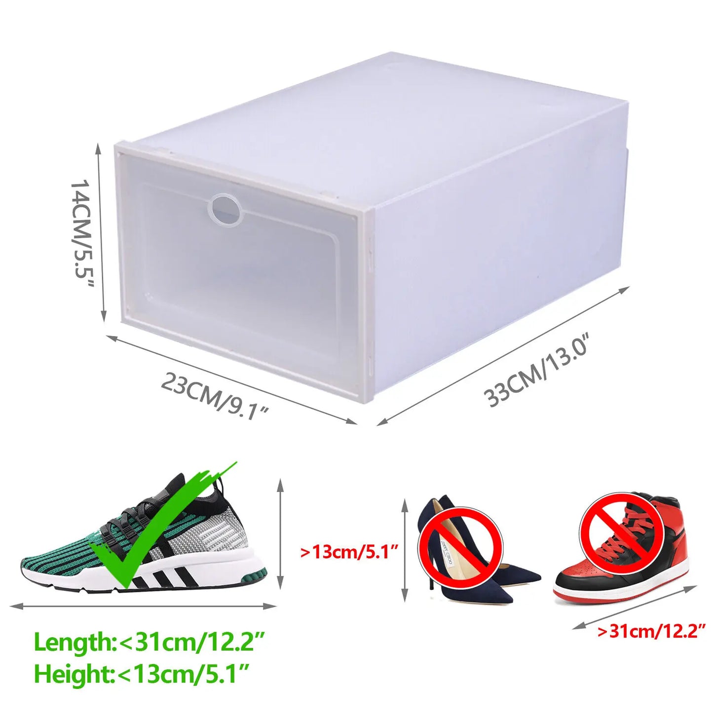 20pcs/24pcs Shoe Box Set Foldable Storage Plastic Clear Home Organizer Shoe Rack Stack Cabinet rangement chaussures