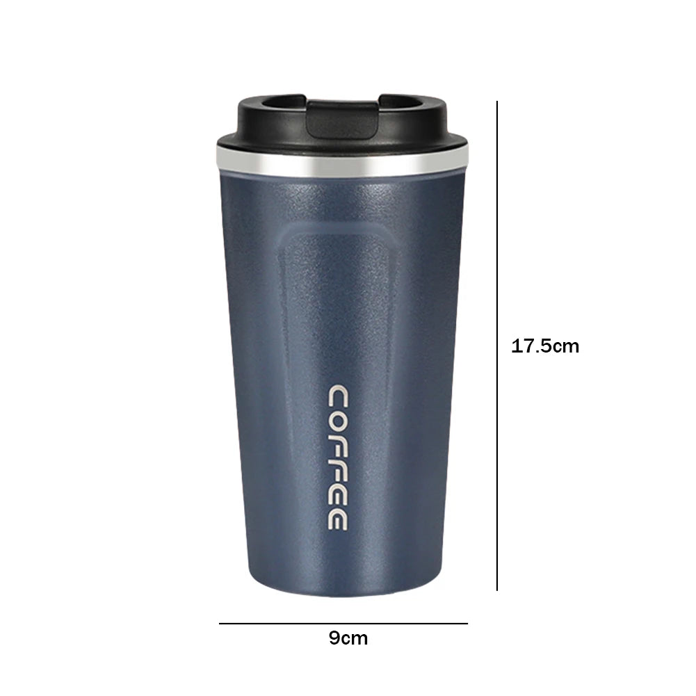 380ml/500ml Insulated Coffee Cups 304 Stainless Steel Direct Drinking Water Bottle Hot and Cold Thermal Kettle for Travel Sports