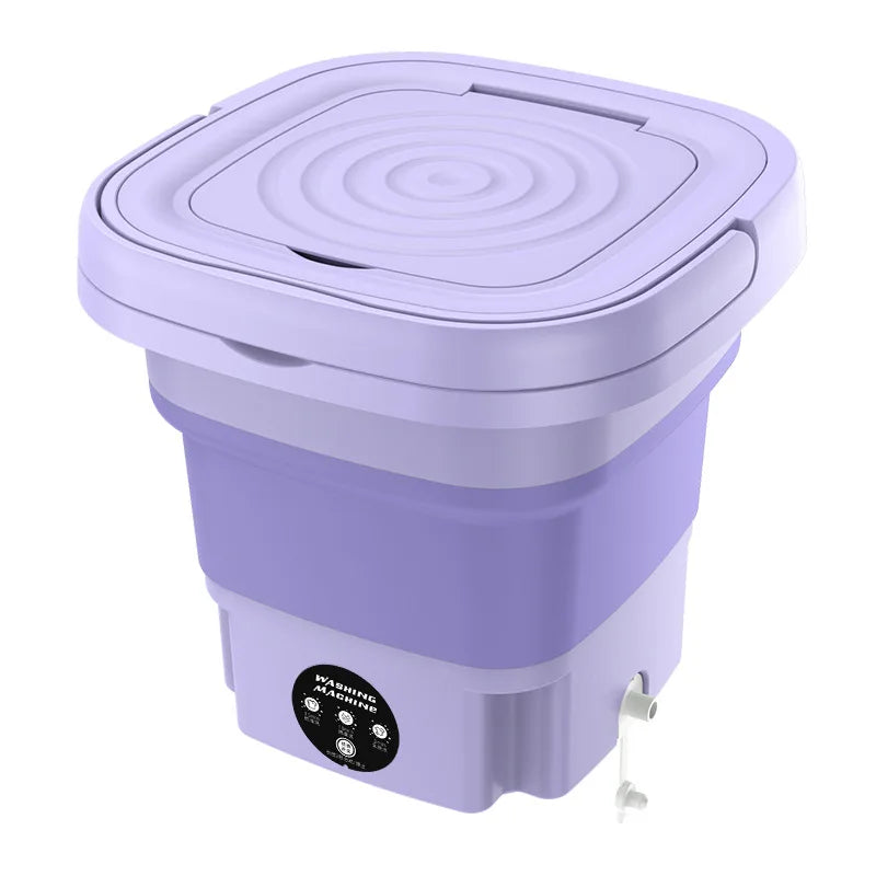 8L Portable Small Foldable Washing Machine with Spin Dryer