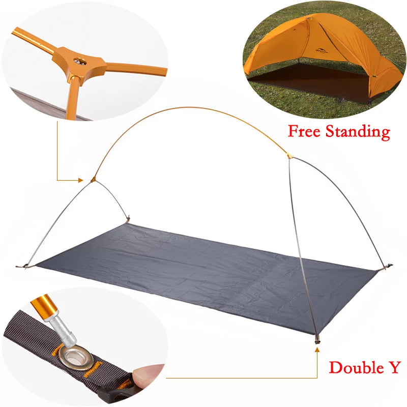 Naturehike Tents Single Person Cycling Tent Ultralight Portable Camping Tent 1P Backpacking Hiking Tent Waterproof Sun Shelter