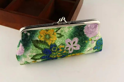 New Women's Coin Purse Cotton Embroidery Flower Handbag Hasp Pouch Wallet Money Bag Carteira кошелек женский bolsa feminina