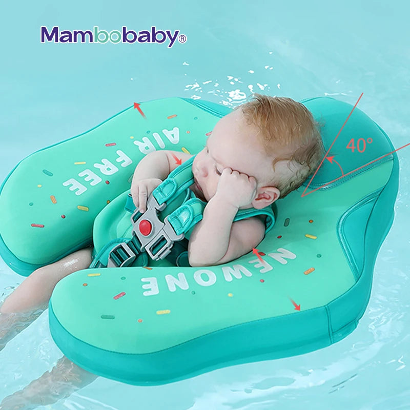 Mambobaby Baby Outdoor Summer Swimming Circle with Sunshade And Doughnut Style Baby Circle Toy