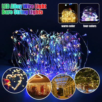 Led Fairy Lights Copper Wire String 1/2/5M Holiday Outdoor Lamp Garland For Christmas Tree Wedding Party Decoration