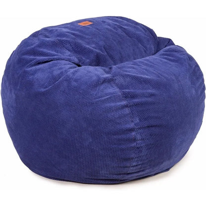 Chenille Bean Bag Chair, Convertible Chair Folds from Bean Bag to Lounger, As Seen on Shark Tank,  Queen Size