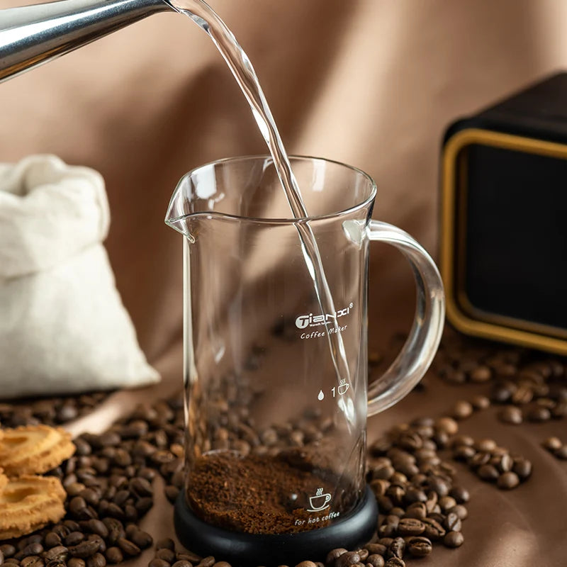 GIANXI French Press Pot Household Hand Made Coffee Powder Filter