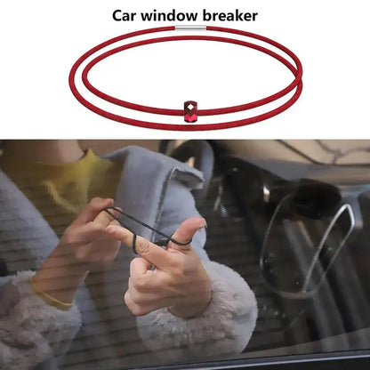 Car Window Breaker Bracelet Wrist Strap Escape Tool Tungsten Carbide Bead Tempered Safety Glass Crusher For Men Women Car Urgenc