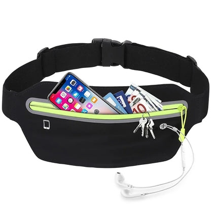 Outdoor fitness ultra-thin mobile phone waist bag elastic sports running bag waterproof close-fitting coin card holder belt bag