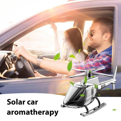 Solar Car Air Freshener Solar Powered Car Aromatherapy Automotive Fragrance Diffuser Helicopter Shape Car Scents Diffuser Car