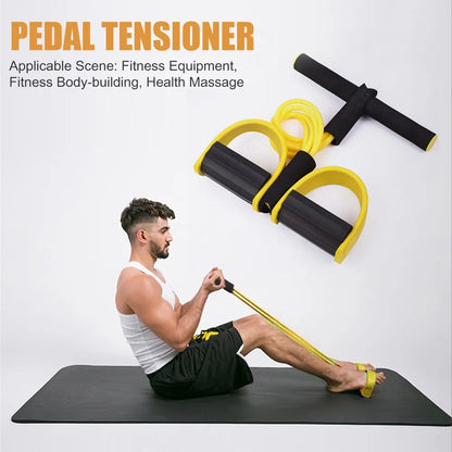 ZK50 Multi Function Tension Rope Bands for Fitness Exercises Elastics Tape Home Resistance Bands 4 Tube Elastic Pedal Puller