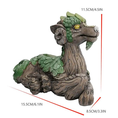 Succulent Figurine Chinese Dragon Garden Sculpture Succulent Planters Resin Craft Outside Statues Creative Succulent Planter For