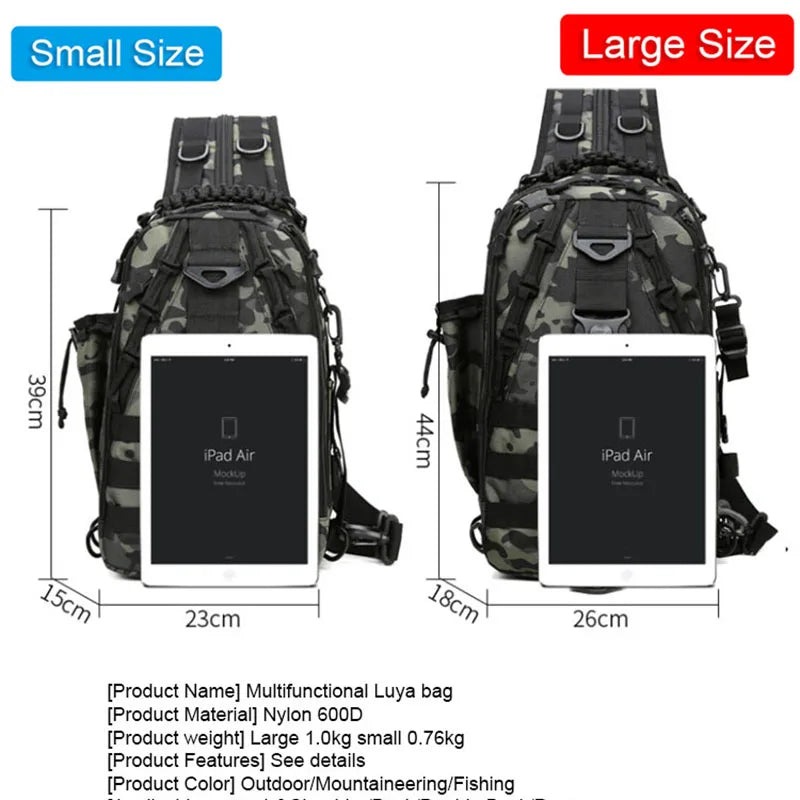 Waterproof Convenient Fishing Backpack Men Tactical Backpack Male Outdoor Multifunctional Camping Rucksack Climbing Shoulder Bag