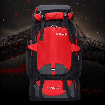 70L Travel Backpacks Outdoor Black Women Camping Backpack Men Tactics Sports Mountaineering Fishing Water proof