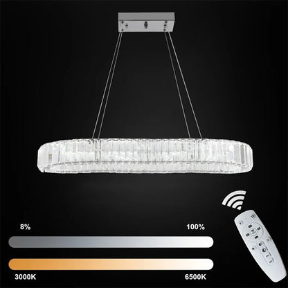 Modern Crystal Chandelier Dining Room Decor Pendant Hanging Light Fixtures For Living Room Ceiling Lamp Lustre Home Decoration