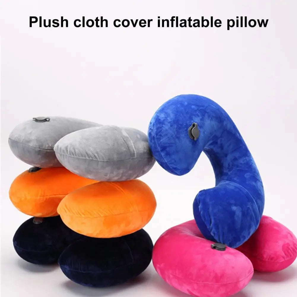 U-shaped Neck Cushion Inflatable Memory Foam Travel Pillow