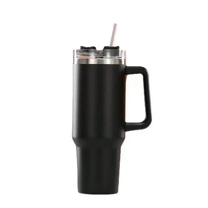 1200ML 304 Stainless Steel Insulated Water Bottle, Thermal Coffee Car Cup Cold Hot Mugs, Vacuum Flask With Handle Straw For Sport